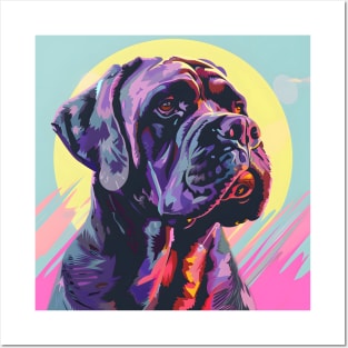 70s Mastiff Vibes: Pastel Pup Parade Posters and Art